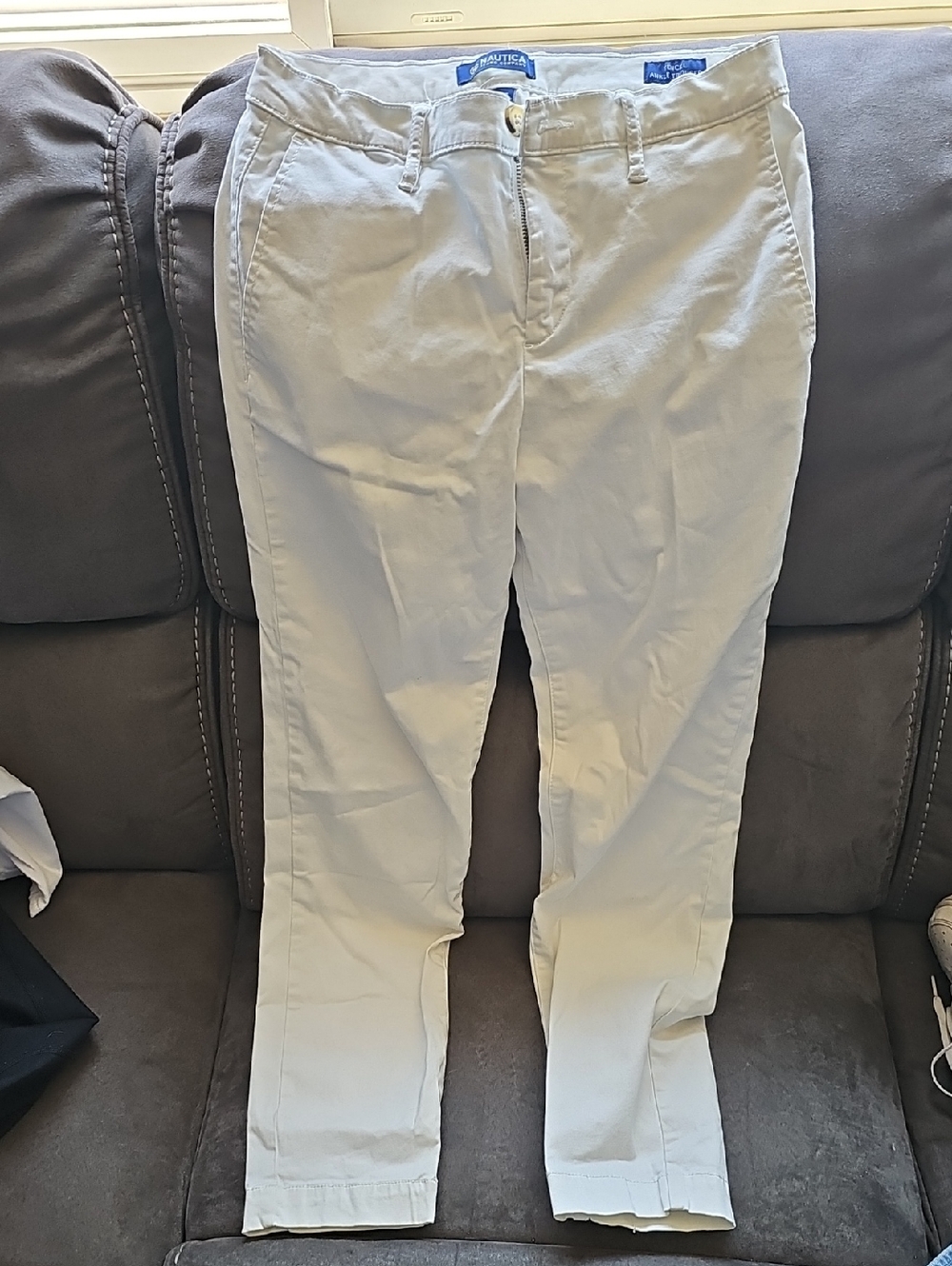 Nautica Light Khaki Tencel Ankle Trouser